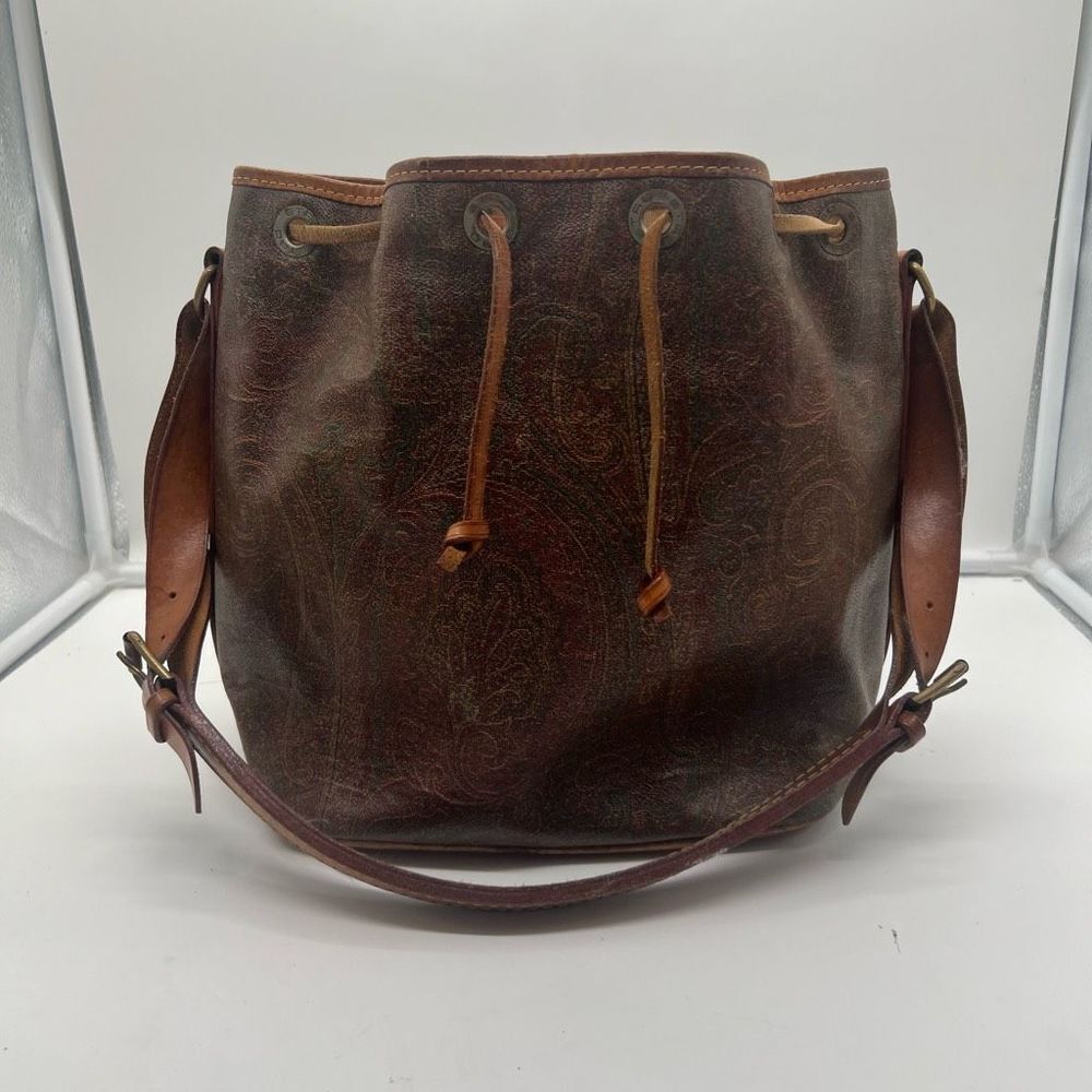 Etro 1993 Vintage Drawstring Bucket Bag
